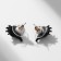 Earms with enamel "Montstrika" with ears, black color
