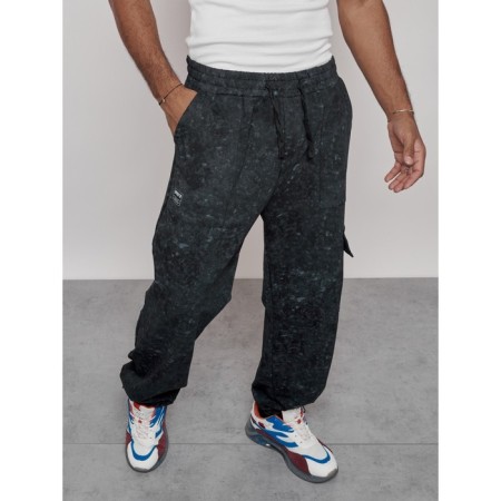 Sports male trousers, size 52, dark green color-16