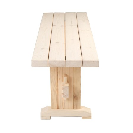 Bench (bench) wooden reinforced from needles for a bath and cottage, 160 x 38 x 42 cm, without a back 920896-2
