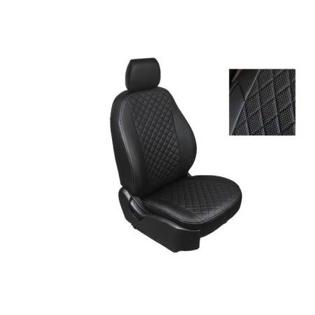 Auto-Chekhls for Toyota LC Prado 150, (5 seats), 2017-n, rhombus, eco-leather, set