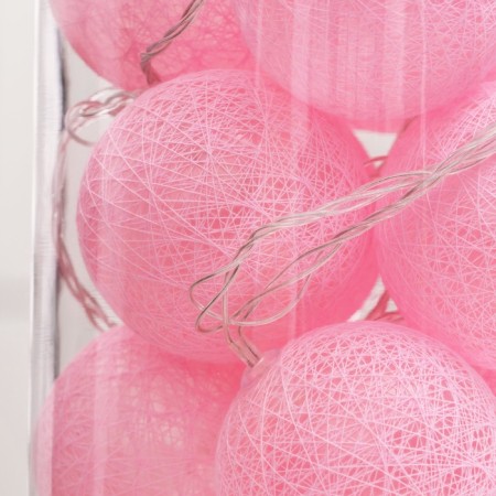 Garland "thread" 5 m with nozzles "pink", IP20, transparent thread, 20 LED, white glow, 220 V-9