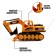 Radio -controlled excavator "Special Technics", works from batteries