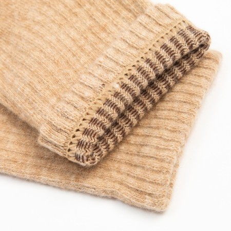 Women's socks with a camel fluff, beige color, size 35-37-3