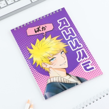 Notepad A5, 40 l. Cardboard cover. "Anime"-4