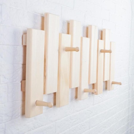 Original hanger 5 hooks 79x30x3cm, linden "Dobroparov"-3