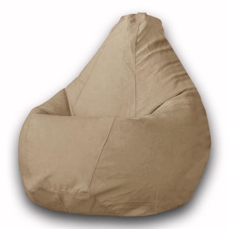The hand-bag “pear” is positive Modus, size m, diameter 70 cm, height 90 cm, velor, beige color