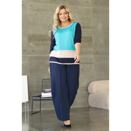 Female jumper, size 52, turquoise color-8
