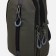Male sling bag from textiles, headphones, green color
