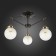Ceiling EVOLUCE lamp. Sle110302-03. Stricce. 3x60 watts, E27, 59x59x36 cm, black color, bronze