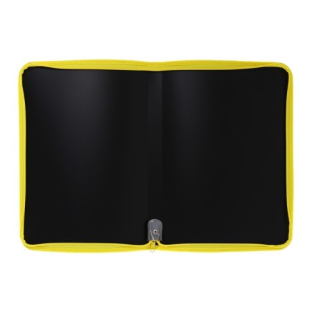 Plastic folder A4, 325 x 230 x 25 mm, lightning around, calligrata "office", PM-A4-11, 0.5 mm, color, texture "sand", black/yellow-2