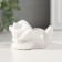 Souvenir Ceramics "Frog on vacation" White with gold, rhinestones 4.5x4x6.2 cm