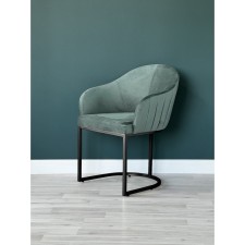 SHELL chair, 56 × 63 × 83 cm, Aquamarine color, black frame