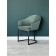 SHELL chair, 56 × 63 × 83 cm, Aquamarine color, black frame