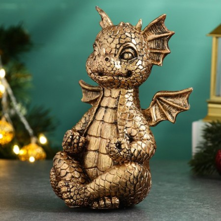 Figure "Dragon Meditates" bronze, 12.5x17cm-1