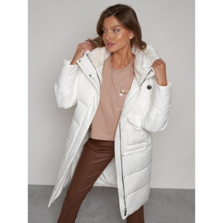 Coat insulated winter female, size 48, white color-22