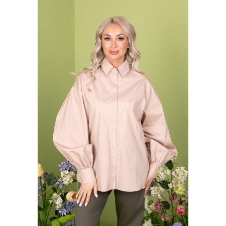 Female shirt, size 46, beige color