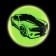 Reflective icon "Auto", d = 5.8 cm, color mix