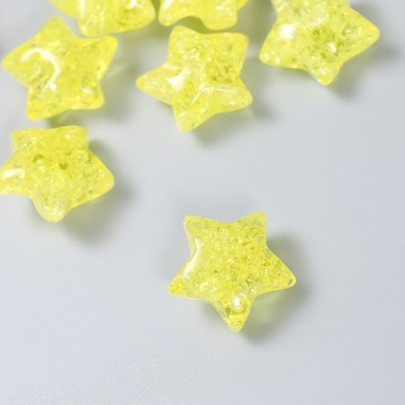 Busina Plastic for the creativity "Star. Stone ice" transparent yellow 1.3x2.6x2.6 cm