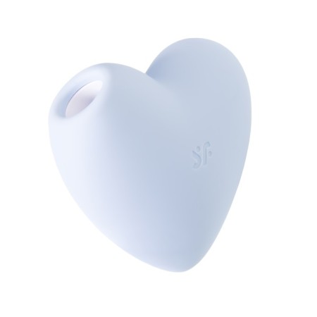 Vacuum-wave contactless stimulator of the Satiffyer Cutie Heart, silicone, blue color-12