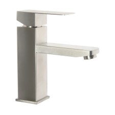 Zein Z2942 sink mixer, 40 mm cartridge, short spout, stainless steel, satin