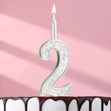 Candle for the Silver Pattern cake, number "2"