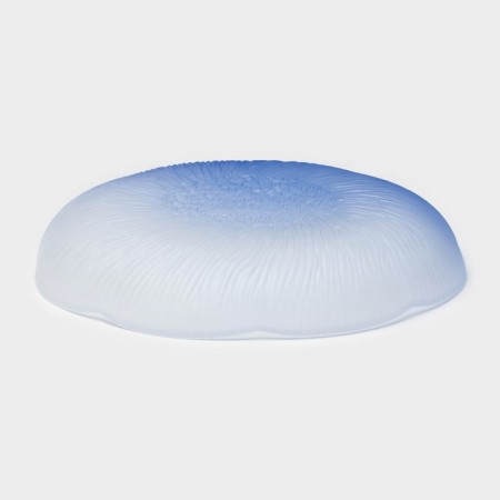 Glass plate “Lotus”, D = 23 cm, blue color-2