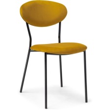 STULL OF A METAL CRACE CRACE Metal/velor, black/yellow 46x60x82 cm