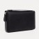 Male purse with lightning, with a pen, for bills, for cards, for coins, black color