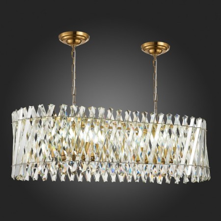 Suspension lamp ST LUCE. SL1170.303.12. Fabio. 12x40 W, E14, 100x35x29 cm, brass color-2