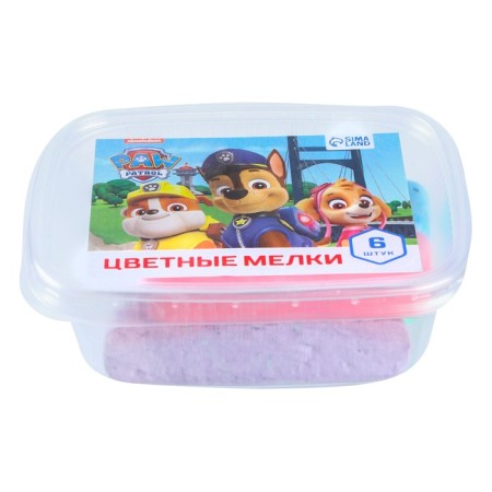 Set of colored crayons puppy patrol, 6 colors-6