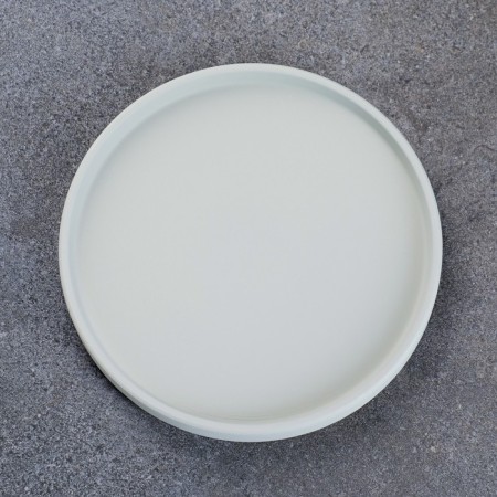 Ceramic tray for a flower pot up to 16.5 cm, gray, 18 cm-1
