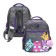 School backpack, 40 x 33 x 19 cm, ergonomic back, stavia "four cats", gray