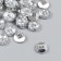 Buttons plastic for creativity 2 punctures "Crystal" set 40 pcs 1.1x1.1 cm