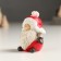 Souvenir Polystone "Grandfather Frost in a red hat-earmeling" 4.5x3.5x5.5 cm