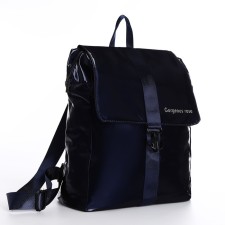 Women's backpack made of artificial leather with lightning, blue color