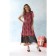 Women's dress, size 42, coral color, black