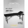 Cosmetological couch Pro-Strong SV, three-section, size 190 × 70 × 73 cm, black color black