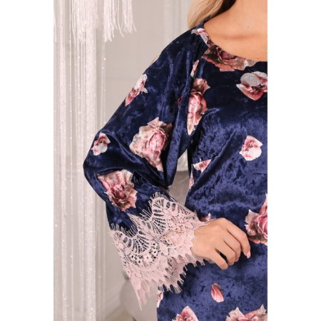 Female dress, size 62, blue, white color-7