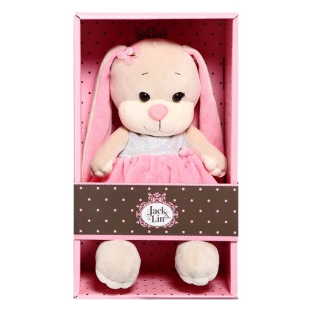 Soft toy "Bunny Lin in a silver-pink dress", 20 cm-2