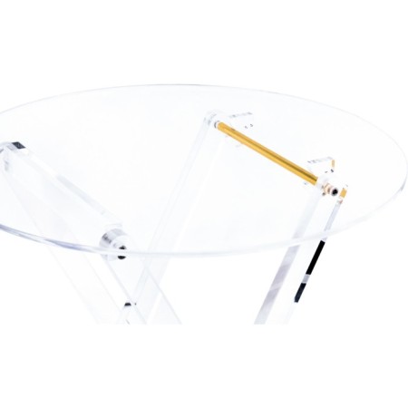 Folding spirit coffee table plastic, transparent 40x40x45 cm-3