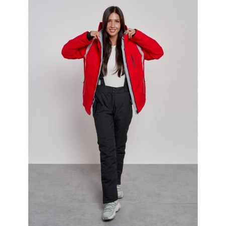Ski costume female winter, size 44, red color-10