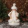 Snow Maiden "in a fluffy fur coat, with a flashlight" moves, with a backlight, 40x20 cm, milk