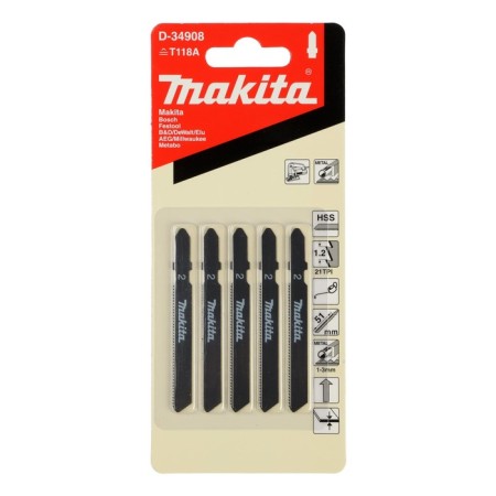 A set of makita basic d-34908 jigsaws, metal, 75x1x21 tpi, 5 pcs.-2