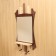 Carved mirror with a shelf, 3 hooks, combined
