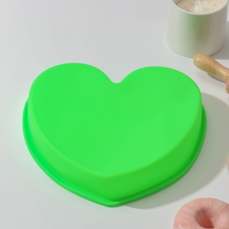 Baking uniform "Heart", silicone, 24 × 23 × 4 cm, color mix-2