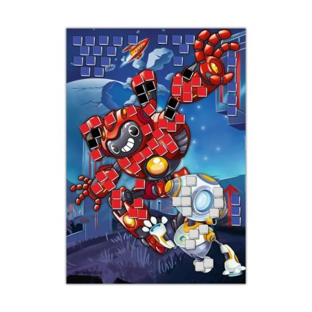 Set for creativity. Soft mosaic A5 "Robots"