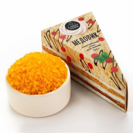 Соль для ванны, 150 г, аромат медовика, CANDY FOOD-7