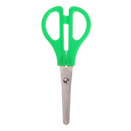 Scissors 13cm plastic handles mix rounded ends blade with a ruler-3