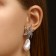 Earrings with pearls "bead" a pear with a flower, the color of silver