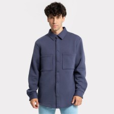 Male shirt was launched, the color is gray-blue, size 52